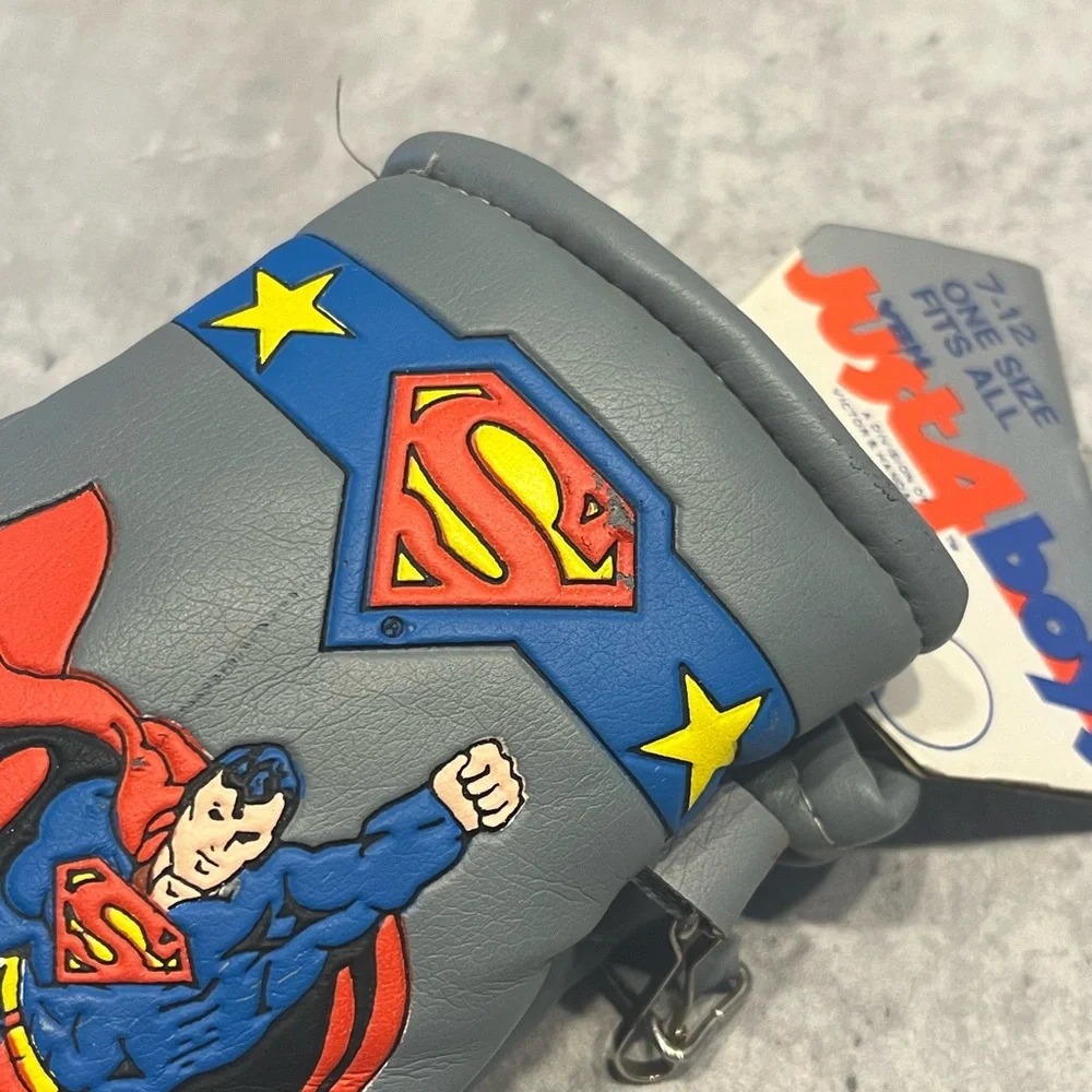 Superman DC Comics 1986 RARE kids boys gloves vintage